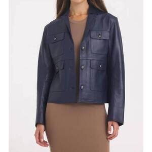 NEW JAKETT brooke burnished jacket in dark indigo navy